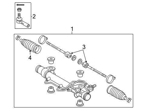 2012 Toyota Tacoma Steering Column & Wheel, Steering Gear & Linkage Diagram 3 - Thumbnail