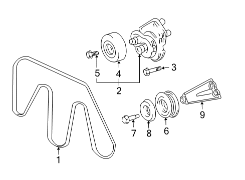 Bolt, With Washer Diagram for 90119-08721