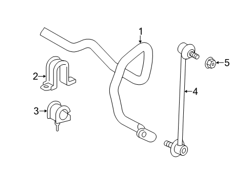 2020 Toyota Sienna Stabilizer Bar & Components - Front Diagram