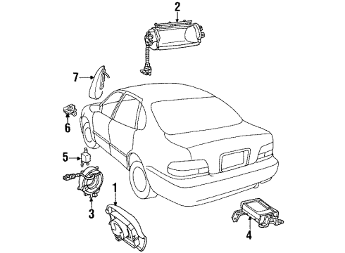 1999 Toyota Avalon Air Bag Components Diagram