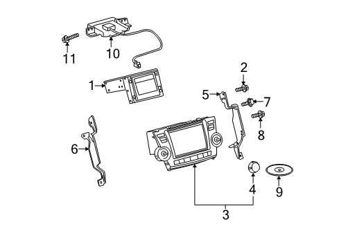 2012 Toyota Highlander Driver Information Center Diagram