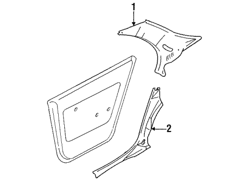 1993 Toyota Camry Interior Trim - Quarter Panels Diagram