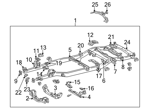 2001 Toyota Sequoia Frame & Components Diagram 2 - Thumbnail