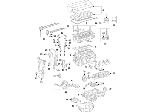 2002 Toyota Camry Engine Parts & Mounts, Timing, Lubrication System Diagram 3 - Thumbnail