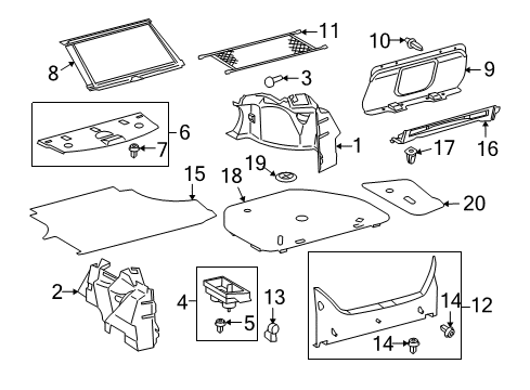 2005 Toyota Avalon Interior Trim - Rear Body Diagram