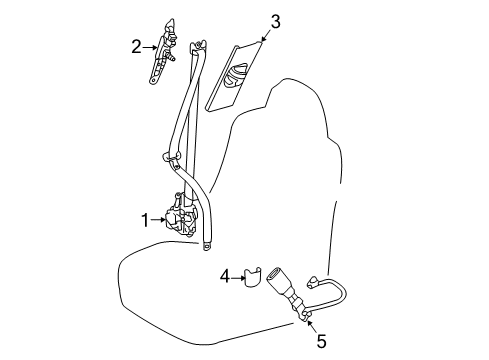 2018 Toyota Corolla iM Seat Belt Diagram