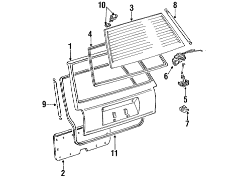 1986 Toyota Cressida Lift Gate Diagram