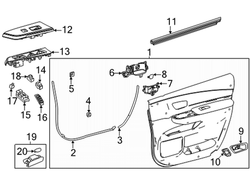 2022 Toyota Sienna Front Door Diagram