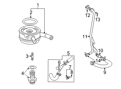 2004 Toyota Highlander Oil Cooler Diagram