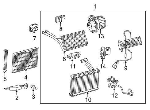 2014 Scion iQ Air Filter Diagram for 88568-74040