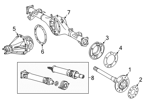 2022 Toyota Tacoma Axle & Differential - Rear Diagram