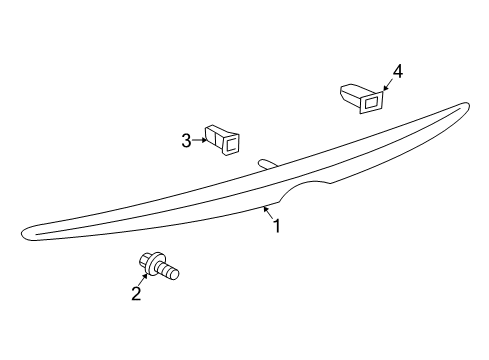 2007 Toyota Solara Spoiler, Rear Diagram for 76871-06906