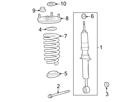 2024 Toyota Sequoia Struts & Components - Front Diagram