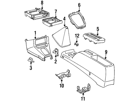 1998 Toyota Tercel Center Console Diagram