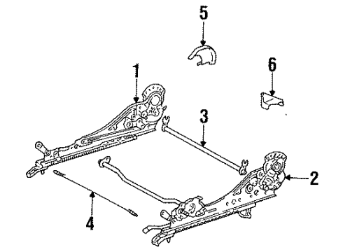 1998 Toyota Celica Tracks & Components Diagram
