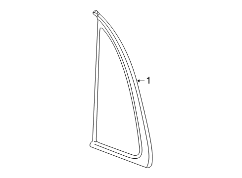 2004 Toyota Avalon Quarter Panel - Glass & Hardware Diagram