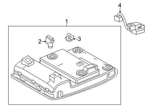 2023 Toyota RAV4 Prime Overhead Console Diagram