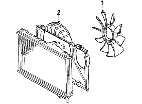 1992 Toyota Supra Cooling System, Radiator, Water Pump, Cooling Fan Diagram