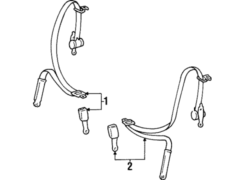 1997 Toyota Paseo Seat Belt Diagram