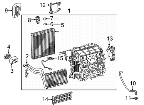 2022 Toyota Corolla Cross A/C Evaporator & Heater Components Diagram