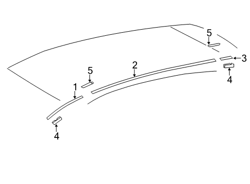 2015 Toyota RAV4 Exterior Trim - Roof Diagram