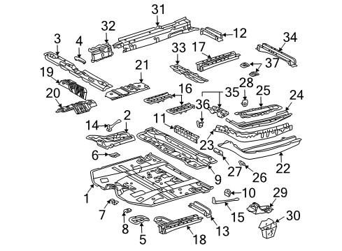 Pan, Front Floor, Driver Side Diagram for 58111-48907