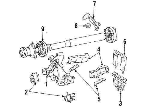 1991 Toyota Previa Engine Parts, Mounts, Cylinder Head & Valves, Camshaft & Timing, Oil Pan, Oil Pump, Crankshaft & Bearings, Pistons, Rings & Bearings, Water Pump Diagram