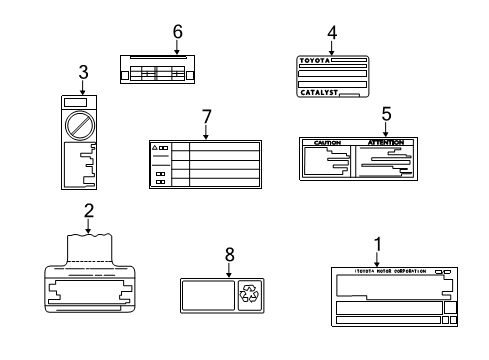 2013 Scion tC Information Labels Diagram