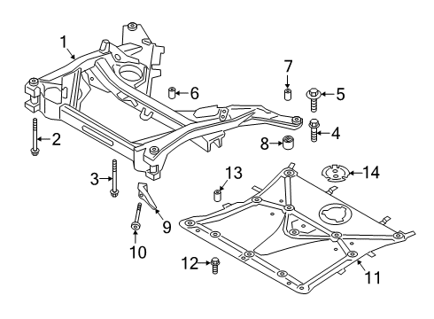 2024 Toyota GR Supra Suspension Mounting - Front Diagram