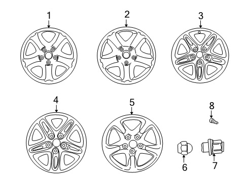 2004 Toyota RAV4 Wheels Diagram