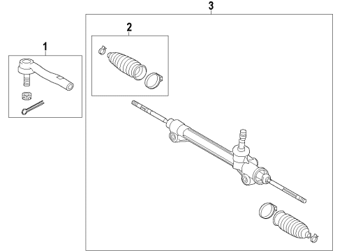 2014 Toyota Avalon Steering Column & Wheel, Steering Gear & Linkage Diagram 4 - Thumbnail