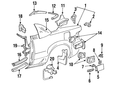 1993 Toyota Celica Fuel Door Diagram