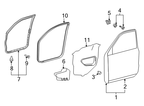 Panel, Front Door, Outer Driver Side Diagram for 67112-60430