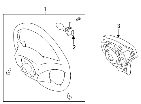 2008 Toyota Corolla Steering Column & Wheel, Steering Gear & Linkage Diagram 4 - Thumbnail