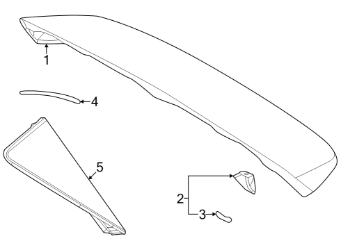 2024 Toyota Sequoia Rear Spoiler Diagram