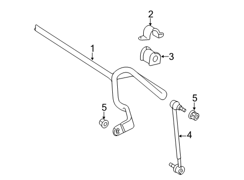 2016 Toyota Camry Stabilizer Bar & Components - Front Diagram