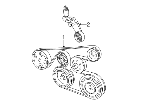 2007 Toyota Corolla Belts & Pulleys Diagram