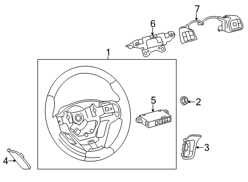 2017 Toyota Highlander Steering Column & Wheel, Steering Gear & Linkage Diagram 5 - Thumbnail