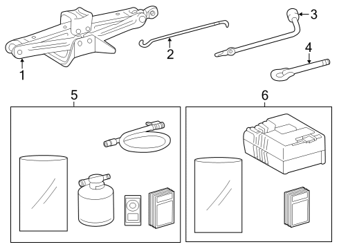 2022 Toyota Corolla Cross Jack & Components Diagram