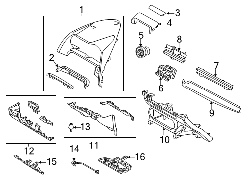2019 Toyota Yaris Cluster & Switches, Instrument Panel Diagram 3 - Thumbnail