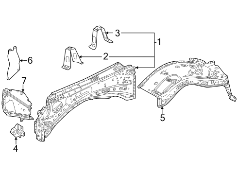 2024 Toyota Sequoia Inner Components - Fender Diagram