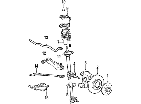 1986 Toyota Cressida Brake Components Diagram