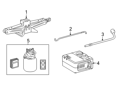 2021 Toyota Prius AWD-e Jack & Components Diagram