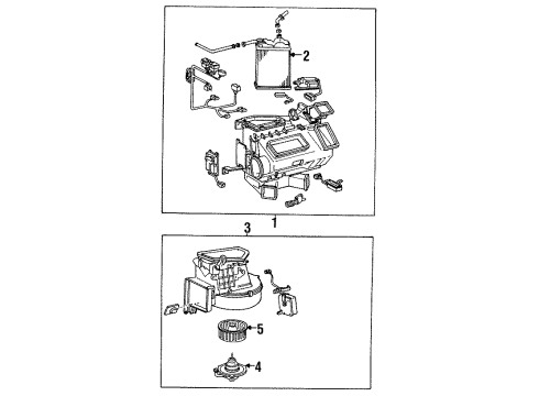1992 Toyota Supra Blower Motor & Fan Diagram
