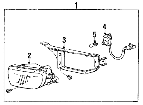 1993 Toyota Celica Front Lamps - Fog Lamps Diagram 1 - Thumbnail
