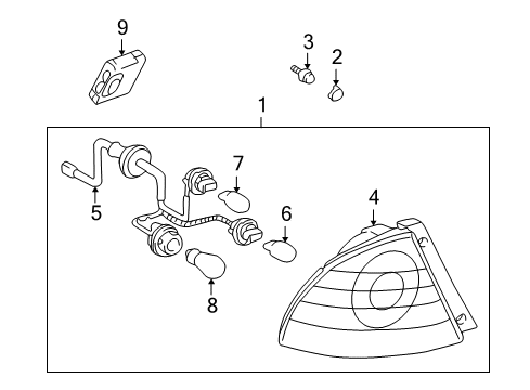 Sensor, Lamp Failure Indicator Diagram for 89373-12130