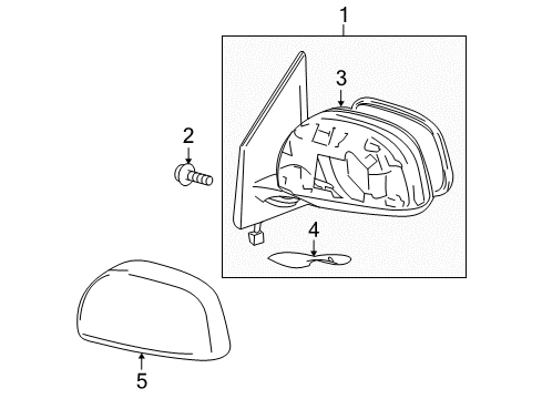 2010 Toyota RAV4 Outside Mirrors Diagram