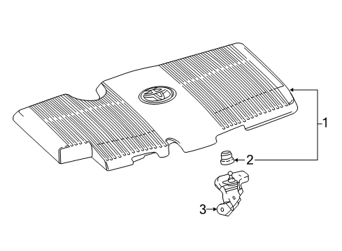 2021 Toyota Prius AWD-e Engine Appearance Cover Diagram