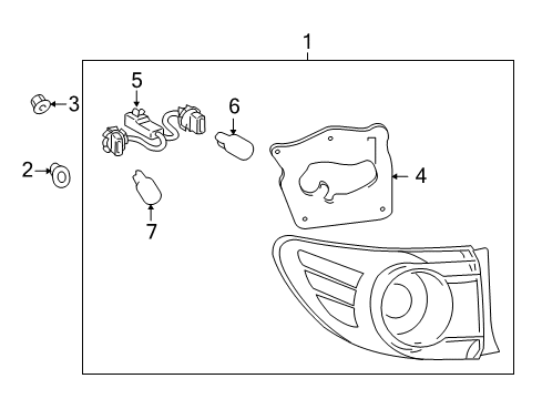 2013 Toyota Corolla Combination Lamps Diagram