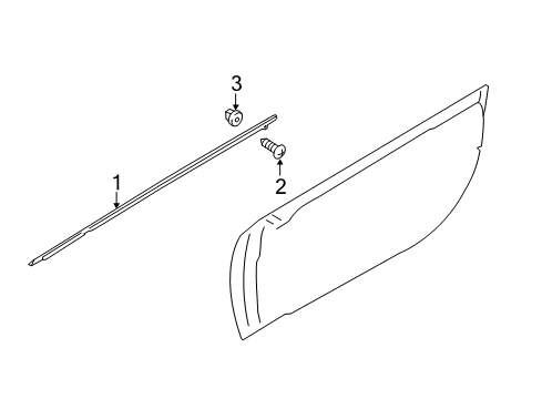 2016 Scion FR-S Exterior Trim - Door Diagram